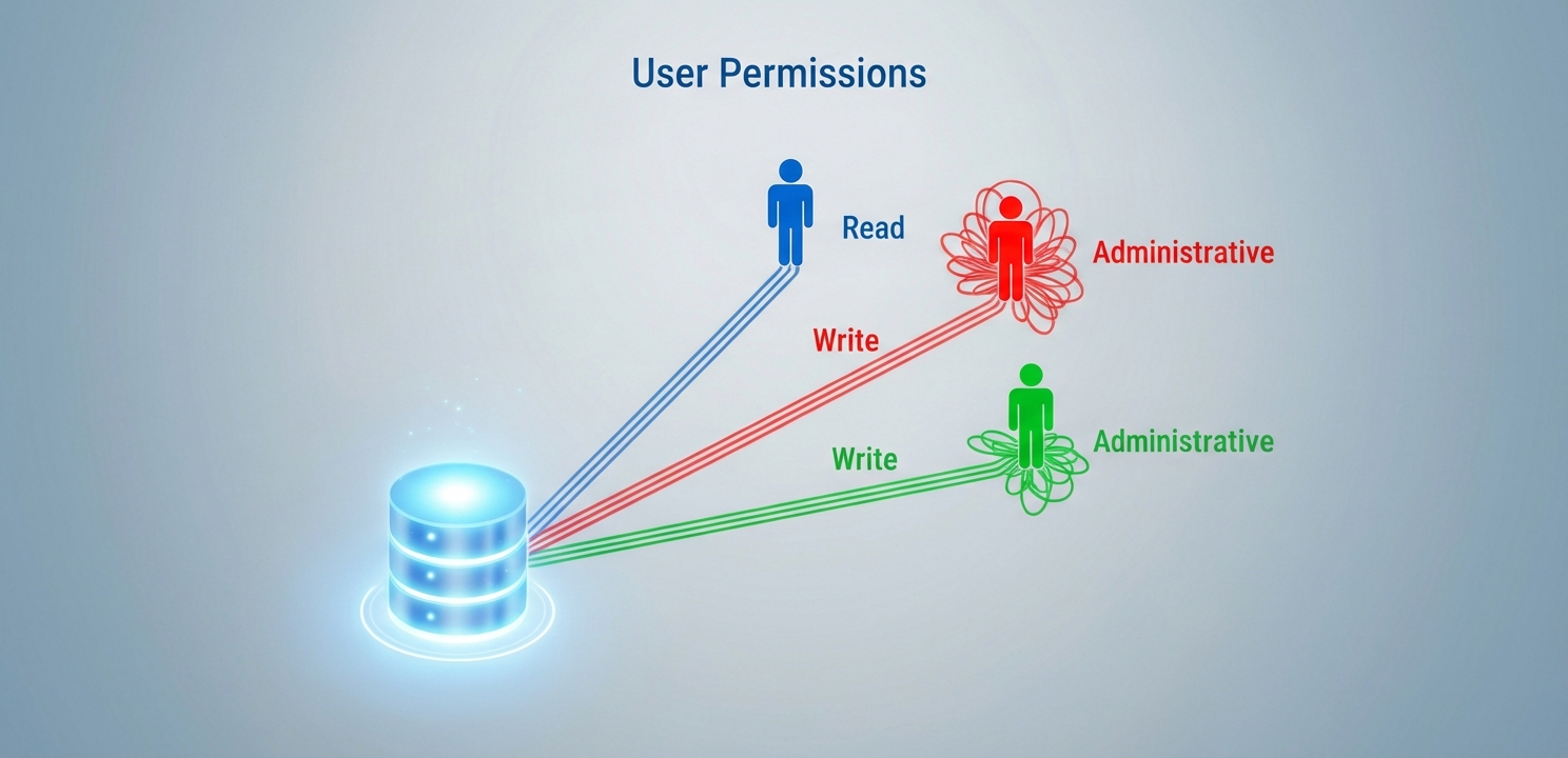 Database Management involves assigning specific user permissions to bolster security and protect data.
