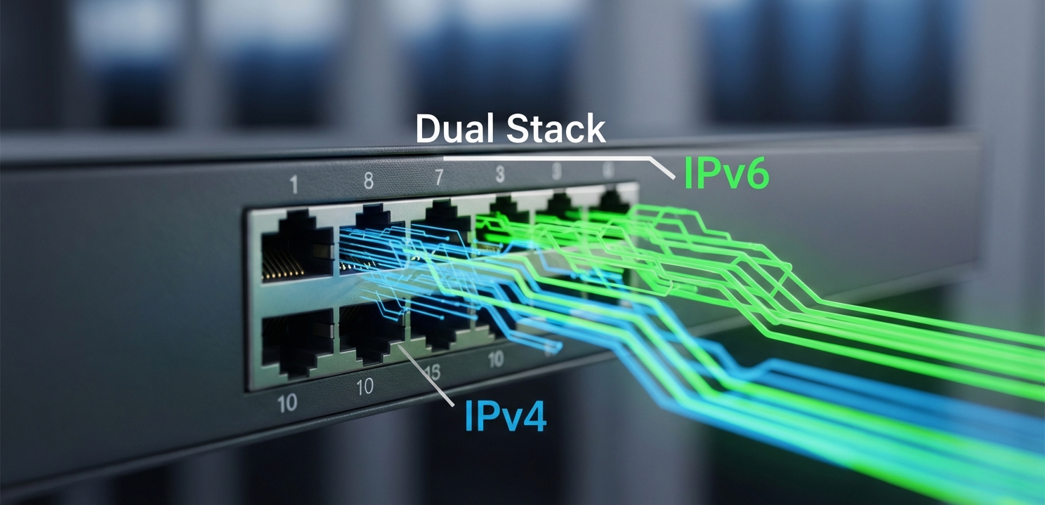 IPv6 Desteği sayesinde Çift Yığın özelliği, IPv4 ve IPv6 protokollerinin aynı anda çalışmasını sağlar.