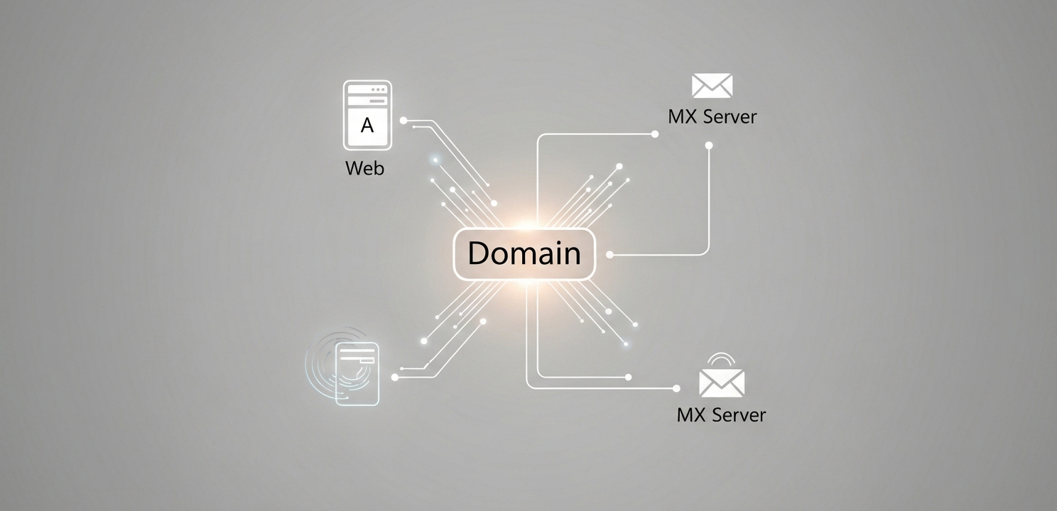 DNS Ayarları Yönetimi, A ve MX gibi kayıtlarla web ve e-posta trafiğini yönlendirir.