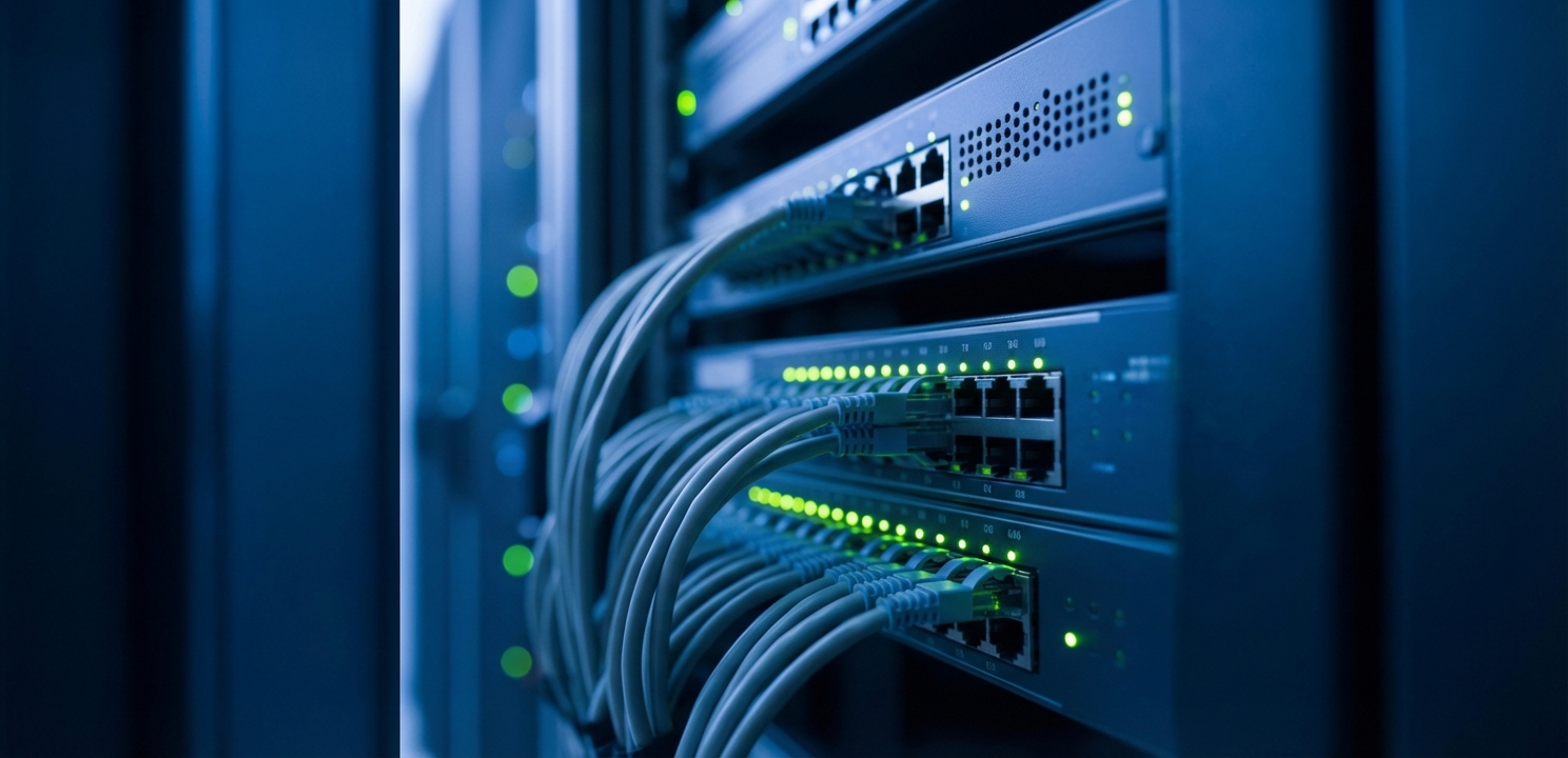 Juniper Switch Kurulumu sonrası profesyonel kablolama ile sağlanan kesintisiz ağ performansı ve güvenliği.