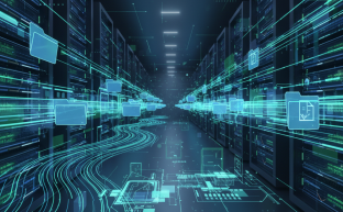 cPanel üzerinde web sitesi dosyalarını yöneten dijital arayüzün soyut gösterimi.