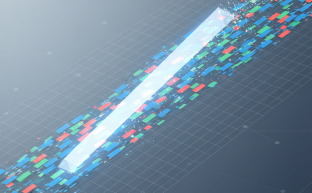 Abstract visual representing precise, controlled deletion of data within a digital database environment.