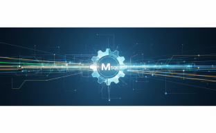 Soyut dijital ağ üzerinde hızlanan veri akışını gösteren optimize edilmiş bir MySQL veritabanı.