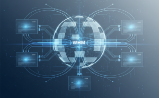 Abstract digital interfaces showing cPanel (user) and WHM (administrator) management distinctions.