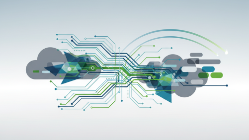 Abstract digital network representing professional IT services and cloud solutions.