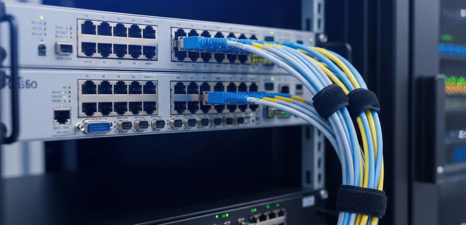 Juniper QFX5100 Configuration requires careful physical setup including rack mounting and power management.