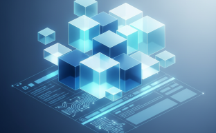 Dijital web sitesi oluşturma ve içerik yönetimi için soyut teknolojik yapı