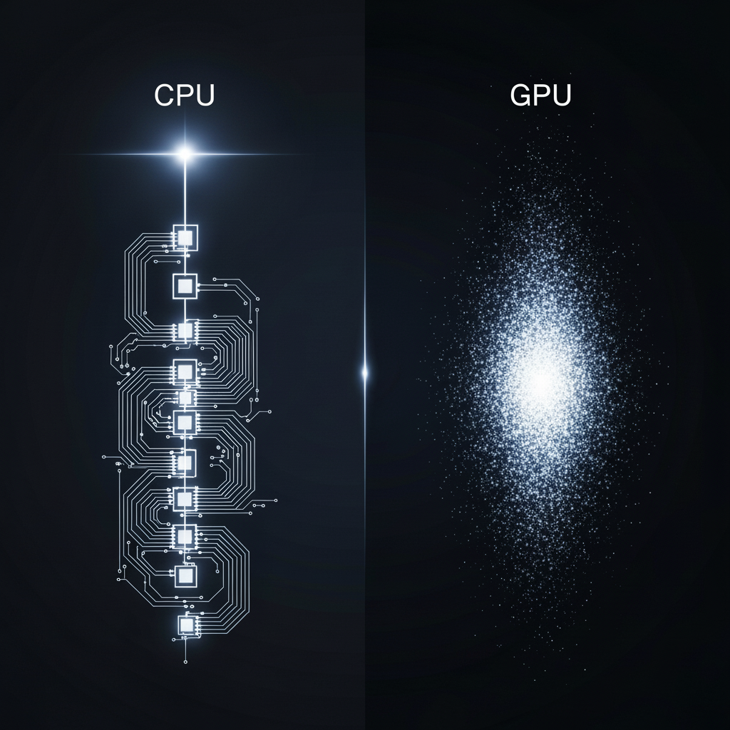 Sunucu İhtiyacı yapay zeka için sıralı CPU ve paralel GPU işlem gücü arasındaki farktır
