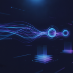 Dijital bir arayüzde soyut parlayan veri görselleştirmeleri, hız göstergeleri ve akışkan ağ çizgileri ile web sitesi performans metriklerini ve optimizasyonunu temsil eden fotogerçekçi bir görüntü. Arka plan koyu ve şık, sığ alan derinliği ile vurgulu ve hiç metin içermiyor.
